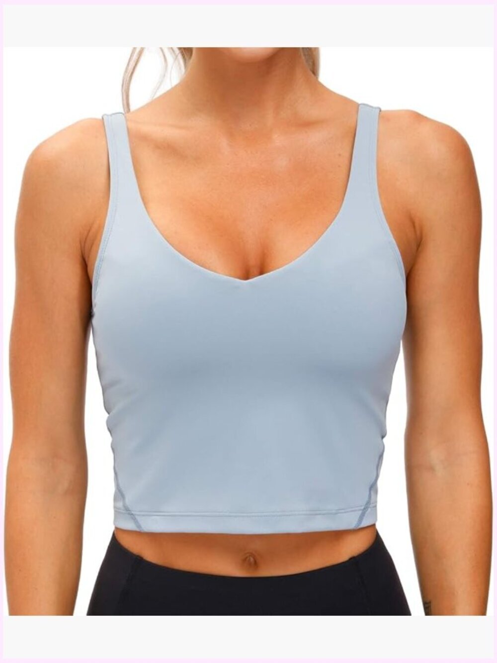 Longline Wirefree Padded Sports Bra Medium Support Yoga